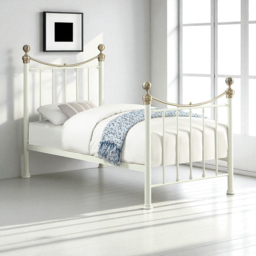 OAT Home Hampstead Single White and Brass and Black Guest Trundle Metal Bed - Wilko - thumbnail 4