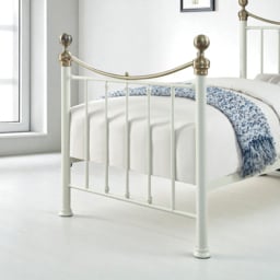 OAT Home Hampstead Single White and Brass and Black Guest Trundle Metal Bed - Wilko - thumbnail 7