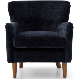 Roberta Navy Chenille Wingback Armchair - Size: 84 x 76 x 81cm - Kyoto Futons - Wilko - thumbnail 3