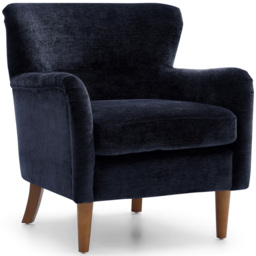 Roberta Navy Chenille Wingback Armchair - Size: 84 x 76 x 81cm - Kyoto Futons - Wilko - thumbnail 4