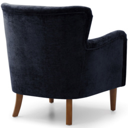Roberta Navy Chenille Wingback Armchair - Size: 84 x 76 x 81cm - Kyoto Futons - Wilko - thumbnail 6