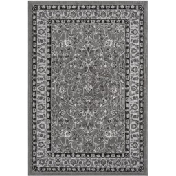Desire Rugs Obsidian Grey Classical Traditional Rug 120 x 170cm - Size: 170 x 120 x 0.8cm - Wilko - thumbnail 1