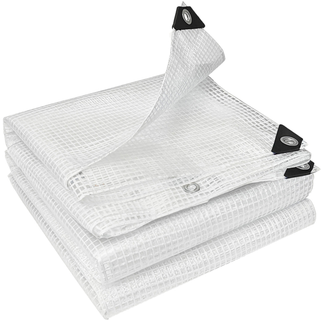 Outsunny 3 x 5m White PE Waterproof Tarpaulin - Size: 0.1 x 500 x 300cm - Wilko - image 1