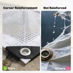 Outsunny 3 x 5m White PE Waterproof Tarpaulin - Size: 0.1 x 500 x 300cm - Wilko - thumbnail 6