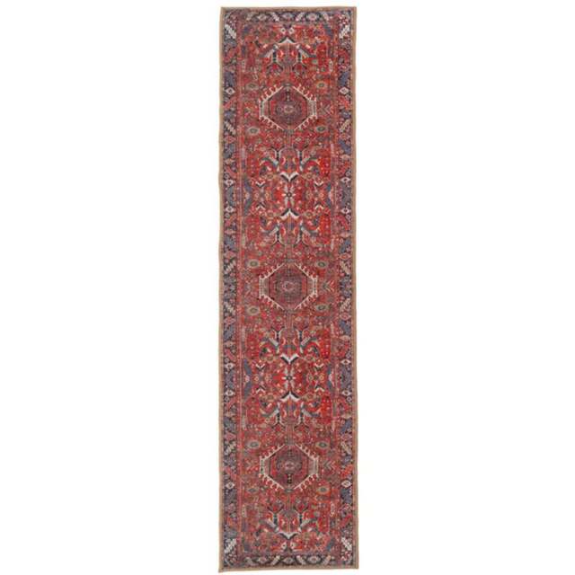 Kukoon Vintage Persian Inspired Terracotta Red Washable Rug 60 x 240cm - Wilko - image 1
