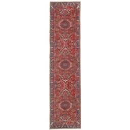 Kukoon Vintage Persian Inspired Terracotta Red Washable Rug 60 x 240cm - Wilko - thumbnail 1