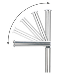 Kensington Silver Rotating Toilet Roll Holder - Size: 15 x 56 x 15cm - Wilko - thumbnail 4