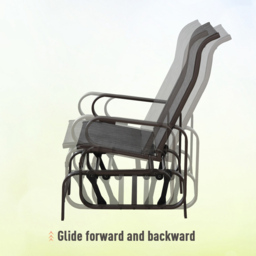 Outsunny Set of 2 Outdoor Rocking Swing Chair with Tea Table - Size: 74 x 36 x 56.5cm - Brown - Wilko - thumbnail 7