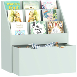 AIYAPLAY 3 Shelf Single Drawer Green Kids Bookcase - Wilko - thumbnail 3