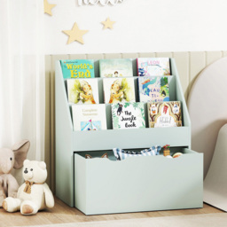 AIYAPLAY 3 Shelf Single Drawer Green Kids Bookcase - Wilko - thumbnail 5