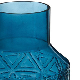 Premier Housewares Blue Complements Dakota Glass Vase - Size: 11 x 11 x 17cm - Wilko - thumbnail 6