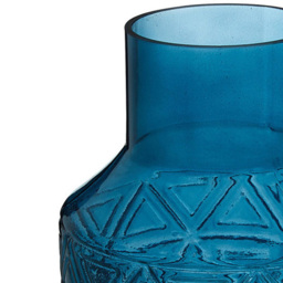 Premier Housewares Blue Complements Dakota Glass Vase - Size: 11 x 11 x 17cm - Wilko - thumbnail 5