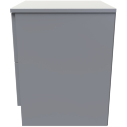 Crowndale Contrast 2 Drawer Dusk Grey Compact Bedside Cabinet Ready Assembled - Wilko - thumbnail 4