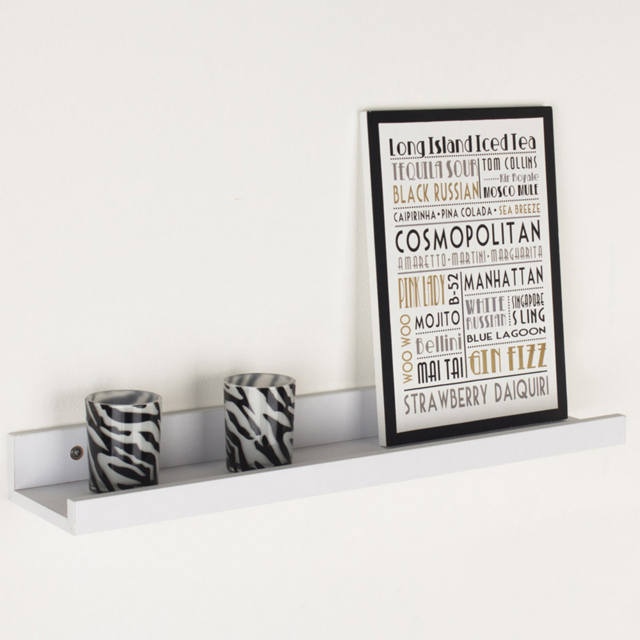 Core Products Dura 58cm Matt White Display Shelf - Size: 10 x 58 x 5cm - Wilko - image 1