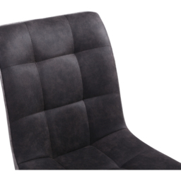 Rodeo Set of 2 Dark Grey Suede Effect Dining Chair - Wilko - thumbnail 5