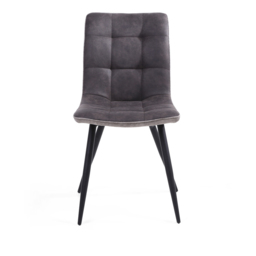 Rodeo Set of 2 Dark Grey Suede Effect Dining Chair - Wilko - thumbnail 7