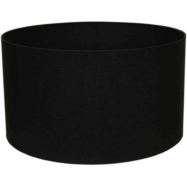 ValueLights Reni Black Fabric Large Drum Shade - Size: 45 x 25 x 45cm - Wilko - image 1
