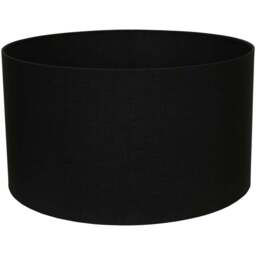 ValueLights Reni Black Fabric Large Drum Shade - Size: 45 x 25 x 45cm - Wilko