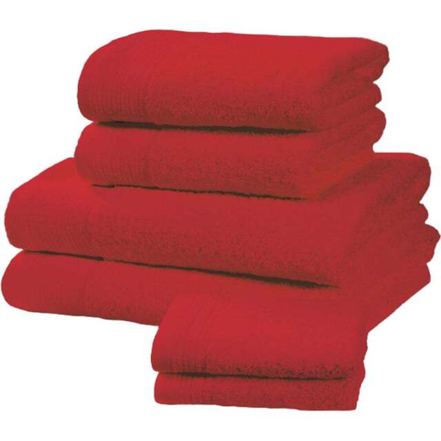 Rapport Home Chatsworth Super Soft 600gsm Combed Cotton Red Bath Towel - Size: 4 x 70 x 120cm - Wilko - image 1