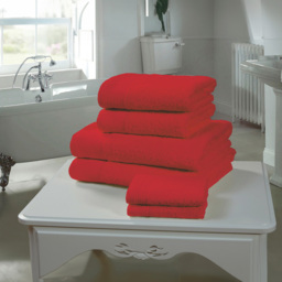 Rapport Home Chatsworth Super Soft 600gsm Combed Cotton Red Bath Towel - Size: 4 x 70 x 120cm - Wilko - thumbnail 3