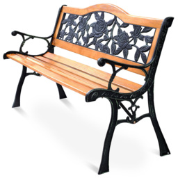 Costway 3 Seater Patio Garden Bench with Curved Armrests - Multi - Wilko - thumbnail 4