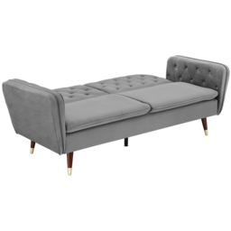 Home Detail Whitby 2 Seater Dark Grey Velvet Sofa Bed - Wilko - thumbnail 6