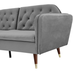 Home Detail Whitby 2 Seater Dark Grey Velvet Sofa Bed - Wilko - thumbnail 7