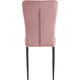 Elle Set of 2 Pink Velvet Effect Plush Padded Upholstered Dining Chair - MCC - Wilko - thumbnail 7