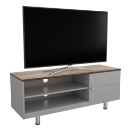AVF Whitesands Single Door 2 Shelf Satin Grey TV Unit - Size: 39.6 x 120 x 50cm - Multi - Wilko - thumbnail 4