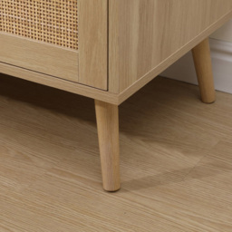 FurnitureHMD 2 Door 2 Shelf Rattan Weaving TV Unit - Size: 50 x 120 x 40cm - Natural - Wilko - thumbnail 5