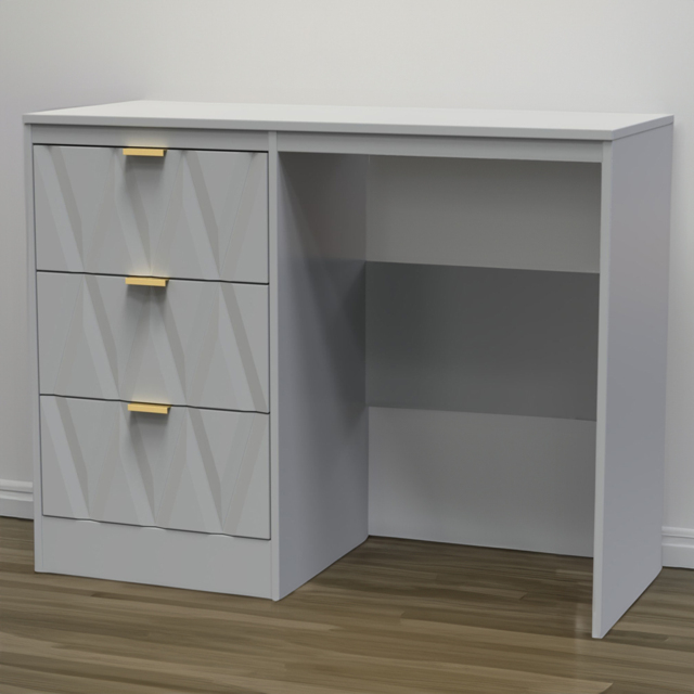 Crowndale Las Vegas 3 Drawer Dusk Grey Dressing Table - Wilko - image 1