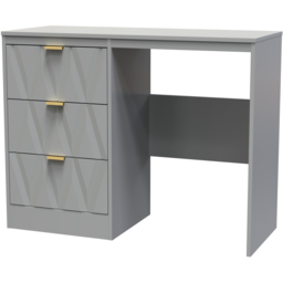 Crowndale Las Vegas 3 Drawer Dusk Grey Dressing Table - Wilko - thumbnail 3