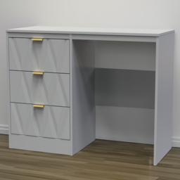 Crowndale Las Vegas 3 Drawer Dusk Grey Dressing Table - Wilko - thumbnail 1