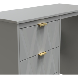 Crowndale Las Vegas 3 Drawer Dusk Grey Dressing Table - Wilko - thumbnail 6