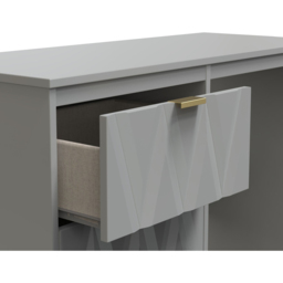 Crowndale Las Vegas 3 Drawer Dusk Grey Dressing Table - Wilko - thumbnail 7
