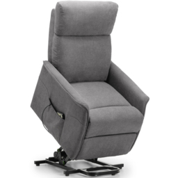 Julian Bowen Helena Charcoal Fabric Riser Recliner Chair - Size: Single - Grey - Wilko - thumbnail 5