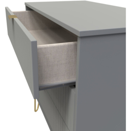 Crowndale 3 Drawer Dusk Grey Wide Chest of Drawers Ready Assembled - Wilko - thumbnail 7