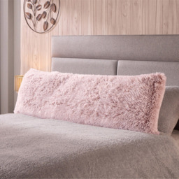 Downland Huggleland Double Pink Long Hair Bolster Pillow - Size: Single - Wilko - thumbnail 3