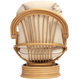Desser Furniture Vale Light Oak Natural Rattan Laminated Swivel Rocking Chair - Size: Single - Brown - Wilko - thumbnail 4