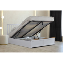 Comfy Living King Size White Gas Lift Ottoman Bed - Wilko - thumbnail 6