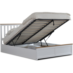 Comfy Living King Size White Gas Lift Ottoman Bed - Wilko - thumbnail 4
