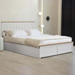 Comfy Living King Size White Gas Lift Ottoman Bed - Wilko