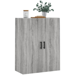 vidaXL 2 Door Grey Sonoma Wall Mounted Cabinet - Size: 90 x 69.5 x 34cm - Wilko - thumbnail 4