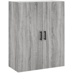 vidaXL 2 Door Grey Sonoma Wall Mounted Cabinet - Size: 90 x 69.5 x 34cm - Wilko - thumbnail 3
