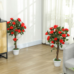 Portland Red Rose Artificial Tree in Pot 90cm 2 Pack - Size: 90 x 18 x 18cm - Multi - Wilko - thumbnail 3