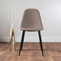 Furniturebox Arona Solara 6 Seater Round Dining Set White Gloss Black and Cappuccino - Brown - Wilko - thumbnail 4