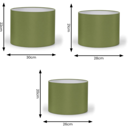 ValueLights Torbery Olive Green Nesting Ceiling Light Shade 3 Pack - Size: 22 x 30 x 30cm - Wilko - thumbnail 7