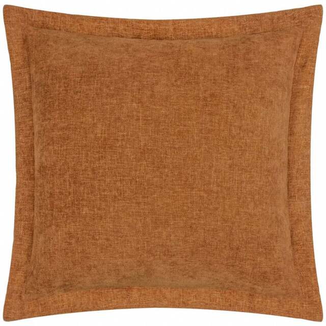Yard Dune Orange Chenille Polyester Filled Cushion 50 x 50cm - Wilko - image 1