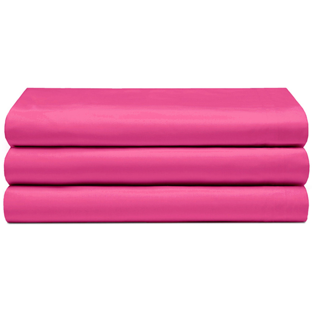 Serene Double Fuchsia Flat Bed Sheet - Pink - Wilko - image 1