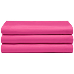 Serene Double Fuchsia Flat Bed Sheet - Pink - Wilko - thumbnail 1